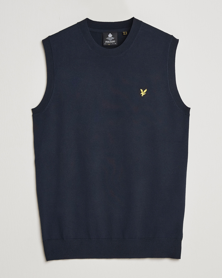 Hombres | Jerséis y prendas de punto | Lyle & Scott | Cotton Vest Dark Navy