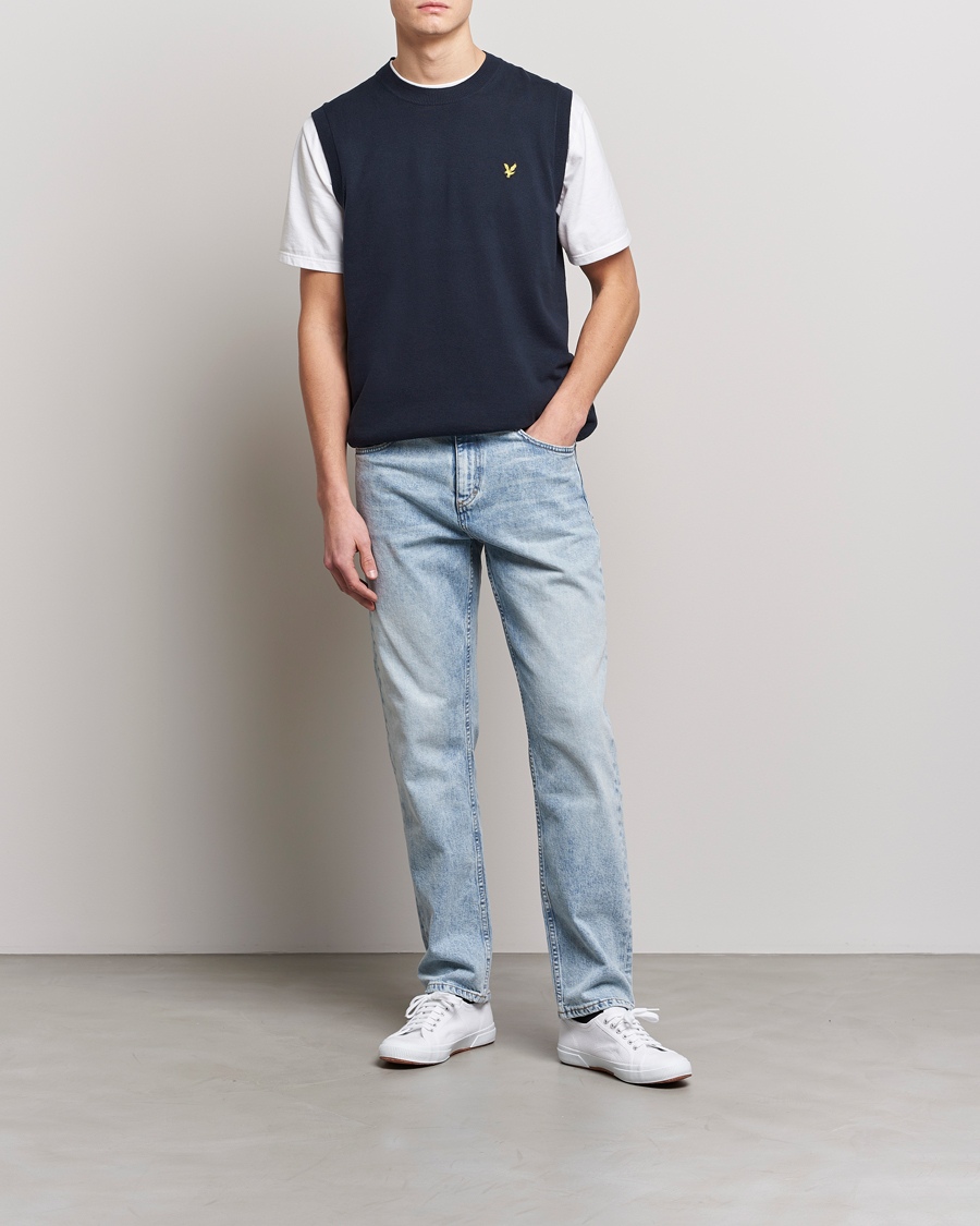 Hombres | Jerséis y prendas de punto | Lyle & Scott | Cotton Vest Dark Navy