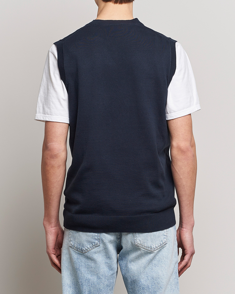 Hombres | Jerséis y prendas de punto | Lyle & Scott | Cotton Vest Dark Navy