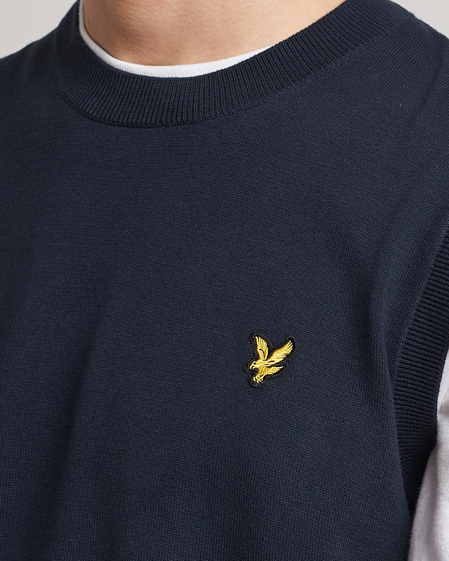 Hombres | Jerséis y prendas de punto | Lyle & Scott | Cotton Vest Dark Navy