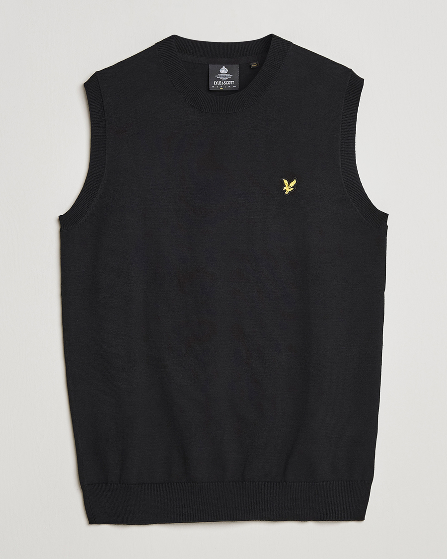 Hombres | Jerséis y prendas de punto | Lyle & Scott | Cotton Vest Black