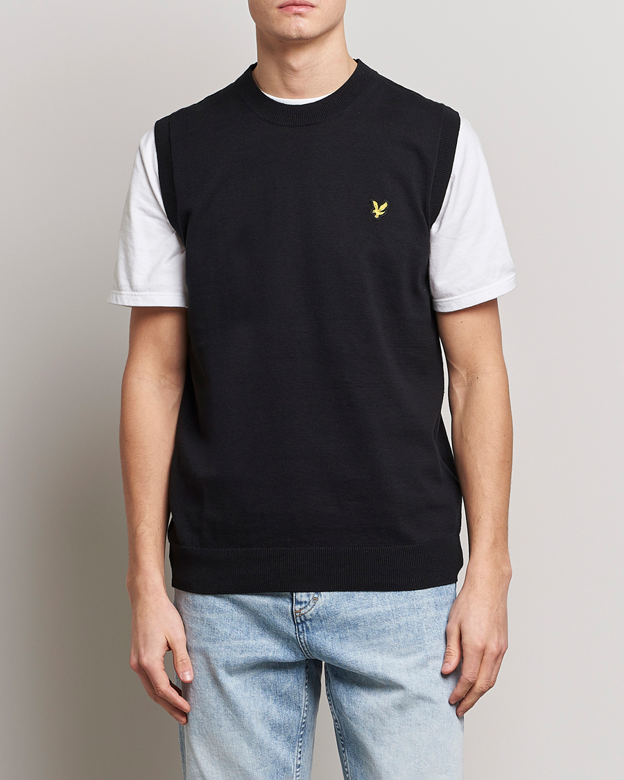 Hombres | Jerséis y prendas de punto | Lyle & Scott | Cotton Vest Black