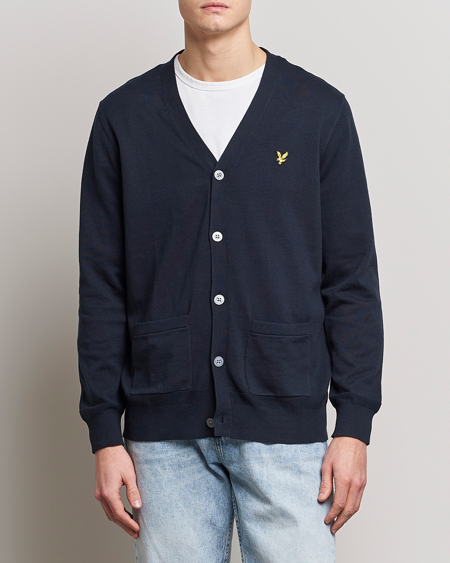 Hombres | Jerséis y prendas de punto | Lyle & Scott | Cotton Cardigan Dark Navy