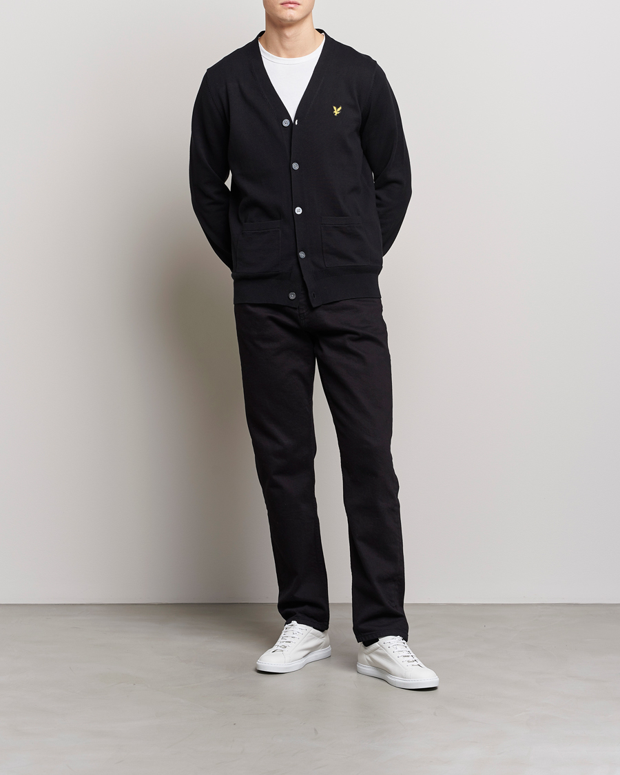 Hombres | Jerséis y prendas de punto | Lyle & Scott | Cotton Cardigan Black