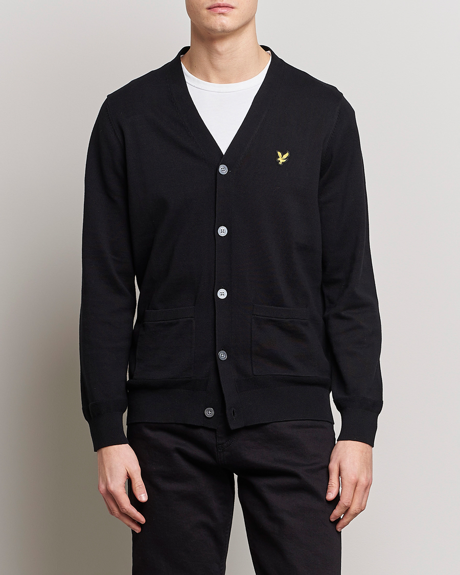 Hombres | Jerséis y prendas de punto | Lyle & Scott | Cotton Cardigan Black