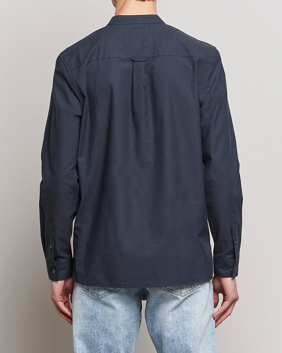 Hombres | Camisas | Lyle & Scott | Marl Grandad Shirt Dark Navy