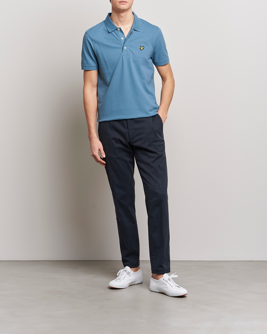 Hombres | Polos | Lyle & Scott | Plain Pique Polo Skipton Blue