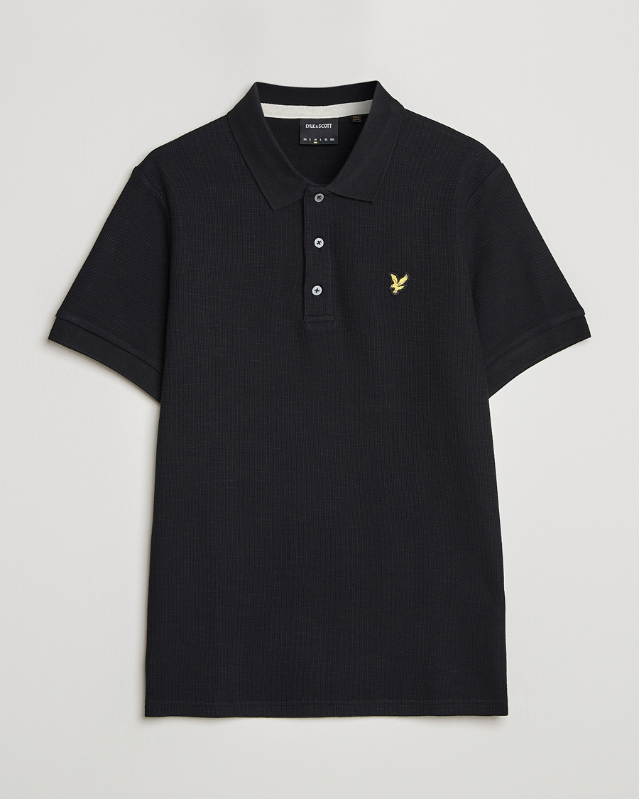 Hombres | Polos | Lyle & Scott | Cuffed Pique Polo Jet Black