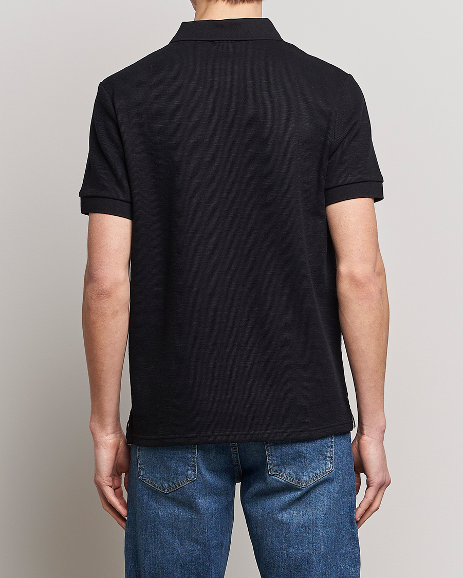 Hombres | Polos | Lyle & Scott | Cuffed Pique Polo Jet Black