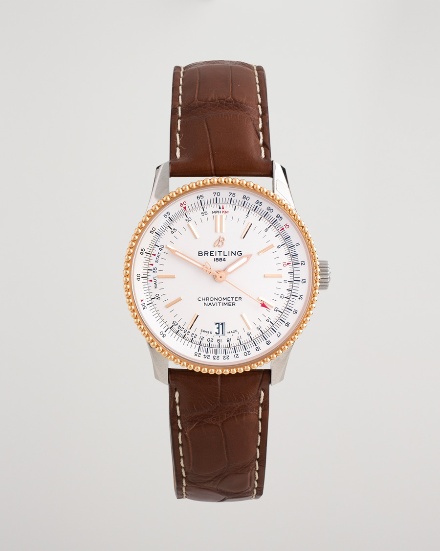 Hombres | Pre-Owned & Vintage Watches | Breitling Pre-Owned | Navitimer38 U17325211G1P1 Steel White