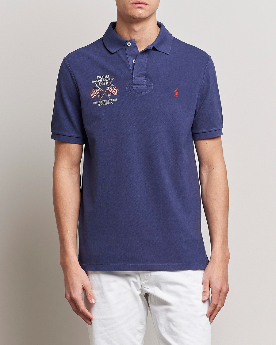 Hombres | Polos | Polo Ralph Lauren | Classic Fit Flag Polo Boathouse Navy