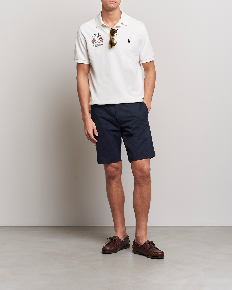 Hombres | Polos | Polo Ralph Lauren | Classic Fit Flag Polo Nevis White