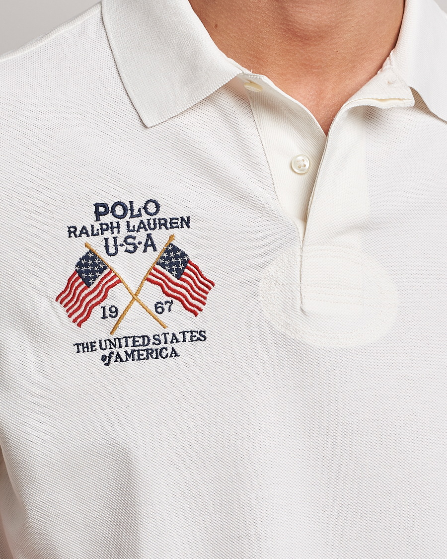 Hombres | Polos | Polo Ralph Lauren | Classic Fit Flag Polo Nevis White