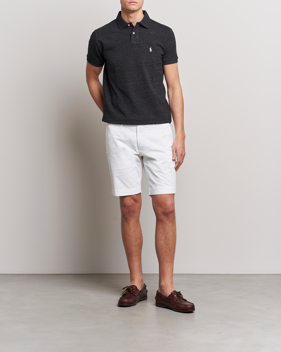 Hombres | Polos | Polo Ralph Lauren | Custom Slim Fit Polo Black Marl Heather