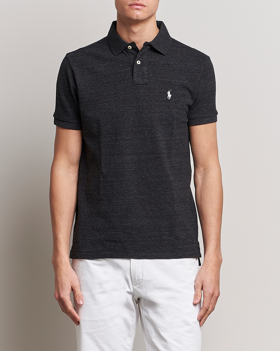 Hombres | Polos | Polo Ralph Lauren | Custom Slim Fit Polo Black Marl Heather