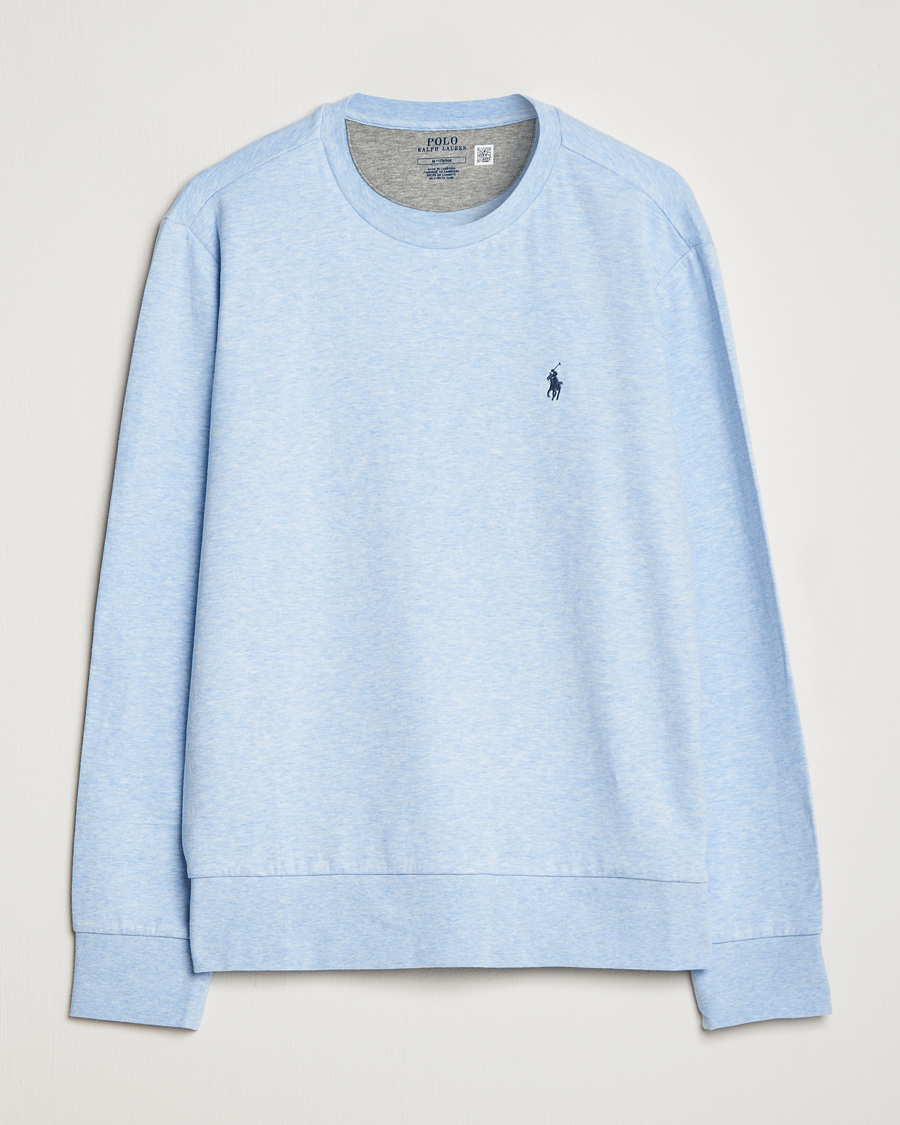 Hombres | Jerséis y prendas de punto | Polo Ralph Lauren | Double Knitted Jersey Sweatshirt Elite Blue Heather