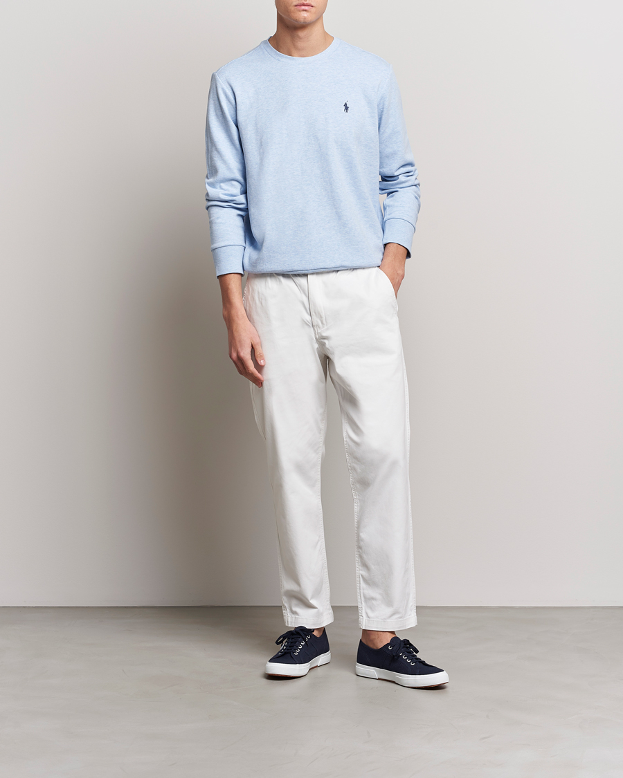 Hombres | Jerséis y prendas de punto | Polo Ralph Lauren | Double Knitted Jersey Sweatshirt Elite Blue Heather