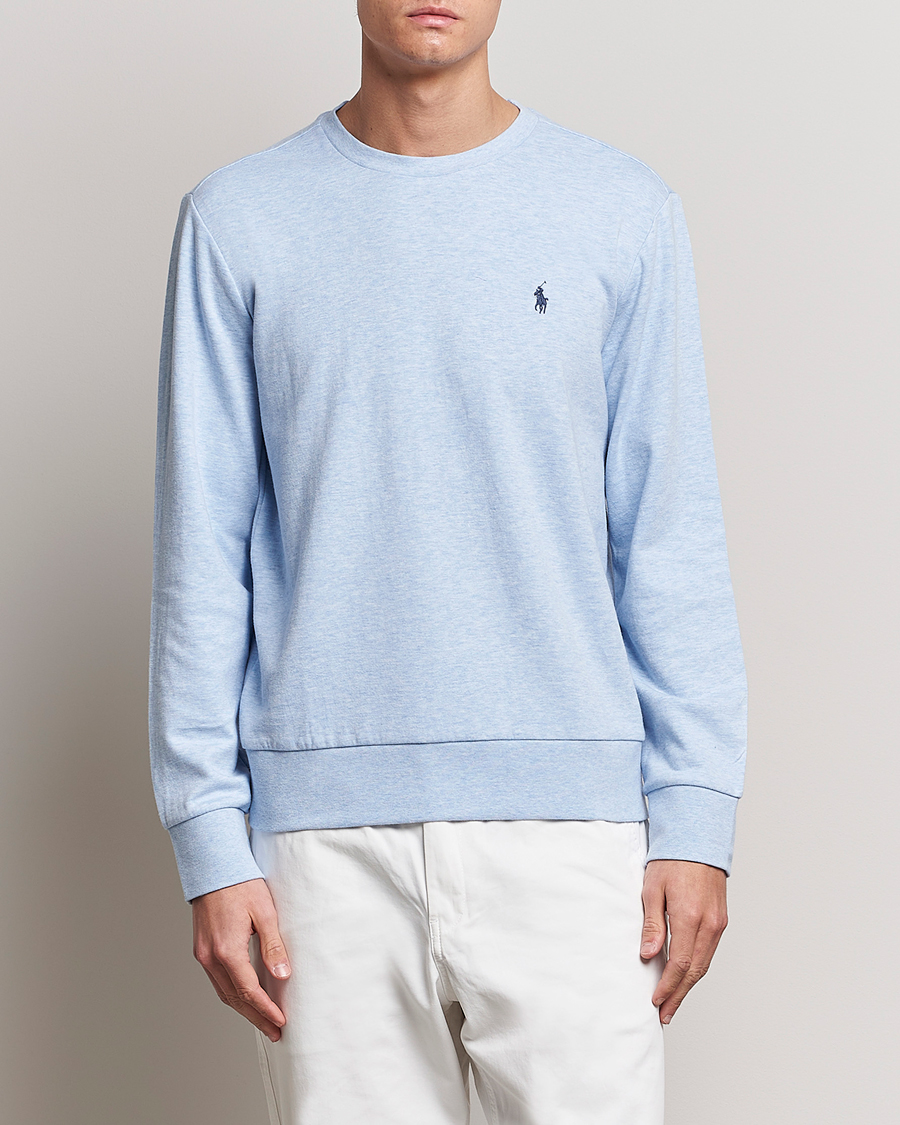 Hombres | Jerséis y prendas de punto | Polo Ralph Lauren | Double Knitted Jersey Sweatshirt Elite Blue Heather