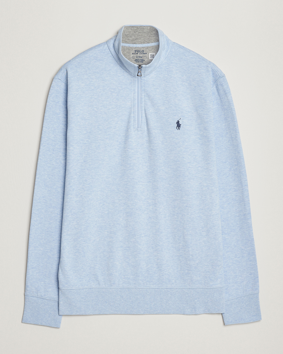 Hombres | Jerséis y prendas de punto | Polo Ralph Lauren | Tech Double Knit Half Zip Office Blue Heather