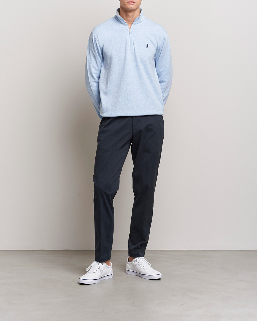 Hombres | Jerséis y prendas de punto | Polo Ralph Lauren | Tech Double Knit Half Zip Office Blue Heather