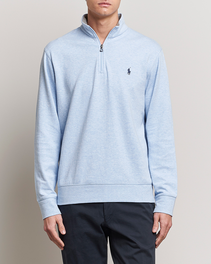 Hombres | Jerséis y prendas de punto | Polo Ralph Lauren | Tech Double Knit Half Zip Office Blue Heather