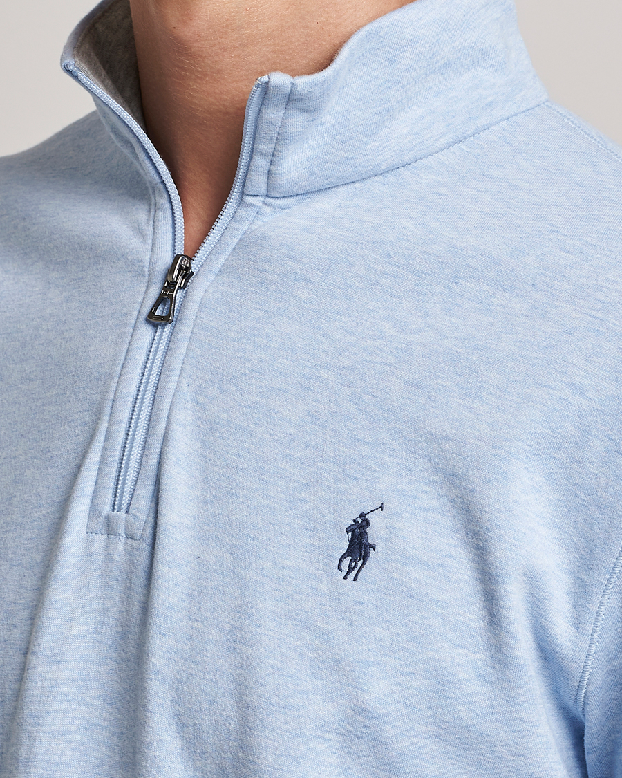 Hombres | Jerséis y prendas de punto | Polo Ralph Lauren | Tech Double Knit Half Zip Office Blue Heather