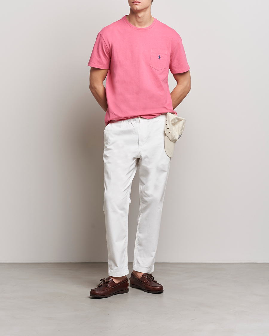 Hombres | Camisetas | Polo Ralph Lauren | Cotton/Linen Crew Neck T-Shirt Red Sky