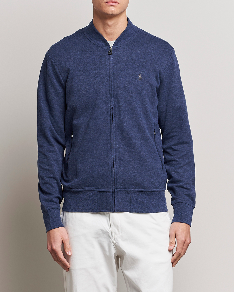 Hombres | Jerséis y prendas de punto | Polo Ralph Lauren | Double Knit Full-Zip Sweater Spring Navy Heather