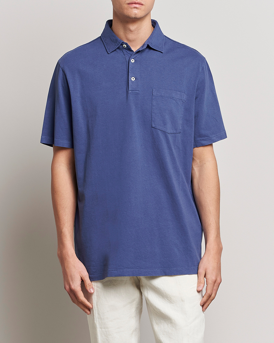 Hombres | Polos | Polo Ralph Lauren | Cotton/Linen Polo Boathouse Navy