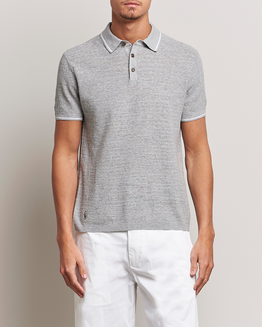 Hombres | Polos | Polo Ralph Lauren | Cotton/Linen Textured Polo Andover Heather