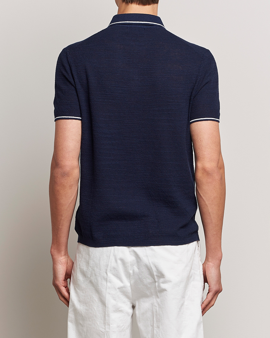 Hombres | Polos | Polo Ralph Lauren | Cotton/Linen Textured Polo Bright Navy