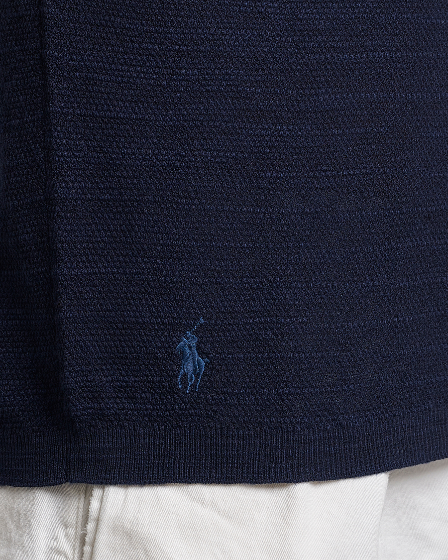 Hombres | Polos | Polo Ralph Lauren | Cotton/Linen Textured Polo Bright Navy