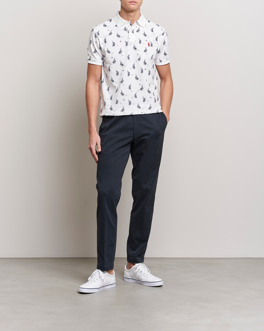 Hombres | Polos | Polo Ralph Lauren | Custom Slim Fit Sailboats Polo White
