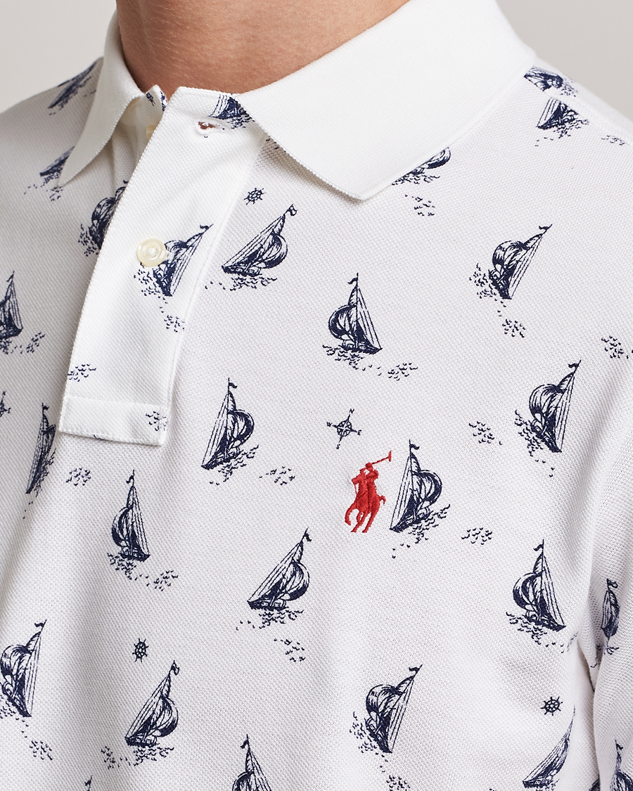 Hombres | Polos | Polo Ralph Lauren | Custom Slim Fit Sailboats Polo White