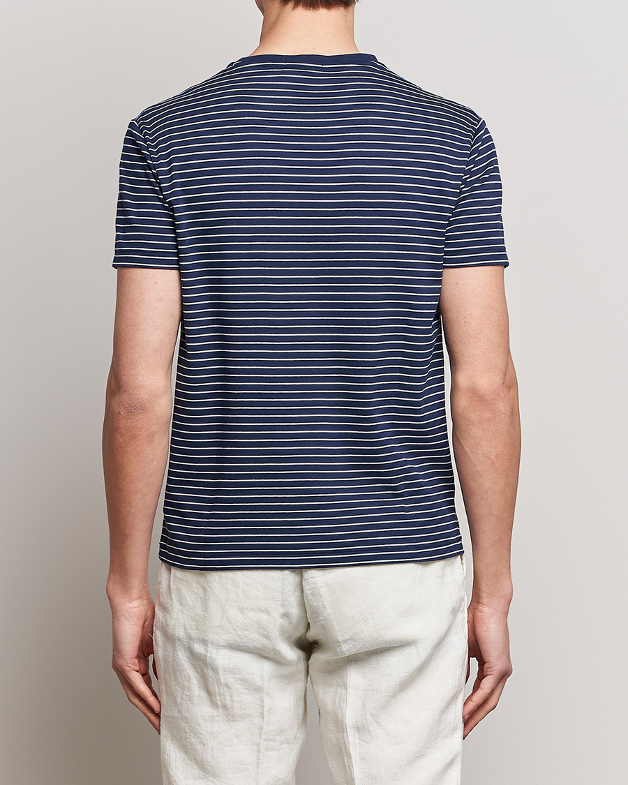 Hombres | Camisetas | Polo Ralph Lauren | Luxury Pima Cotton Striped T-shirt Navy/White