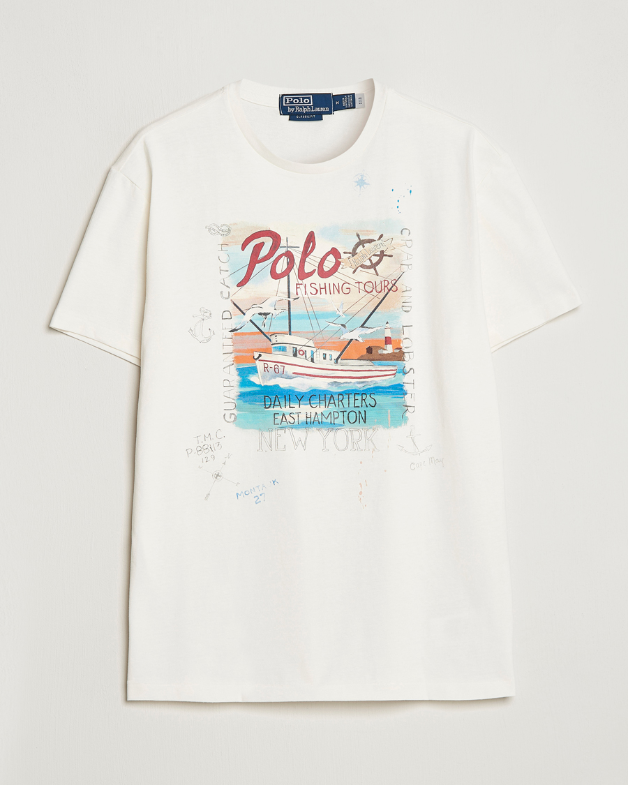 Hombres | Camisetas | Polo Ralph Lauren | Graphic Logo Jerset Crew Neck T-Shirt Nevis White