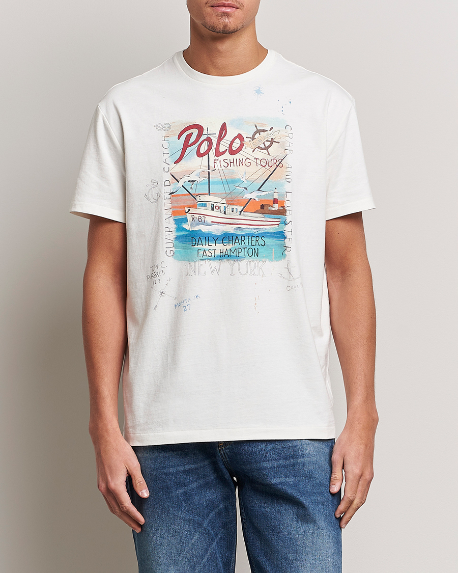 Hombres | Camisetas | Polo Ralph Lauren | Graphic Logo Jerset Crew Neck T-Shirt Nevis White