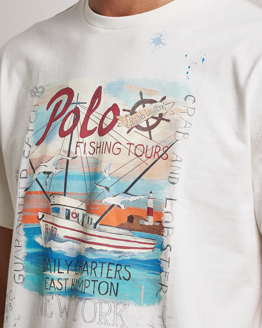 Hombres | Camisetas | Polo Ralph Lauren | Graphic Logo Jerset Crew Neck T-Shirt Nevis White