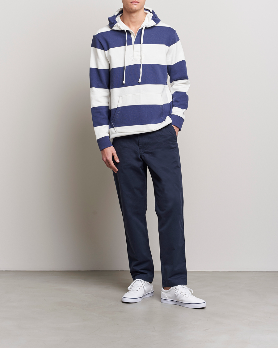 Hombres | Jerséis y prendas de punto | Polo Ralph Lauren | Jersey Blockstriped Hoodie Boat Navy/White
