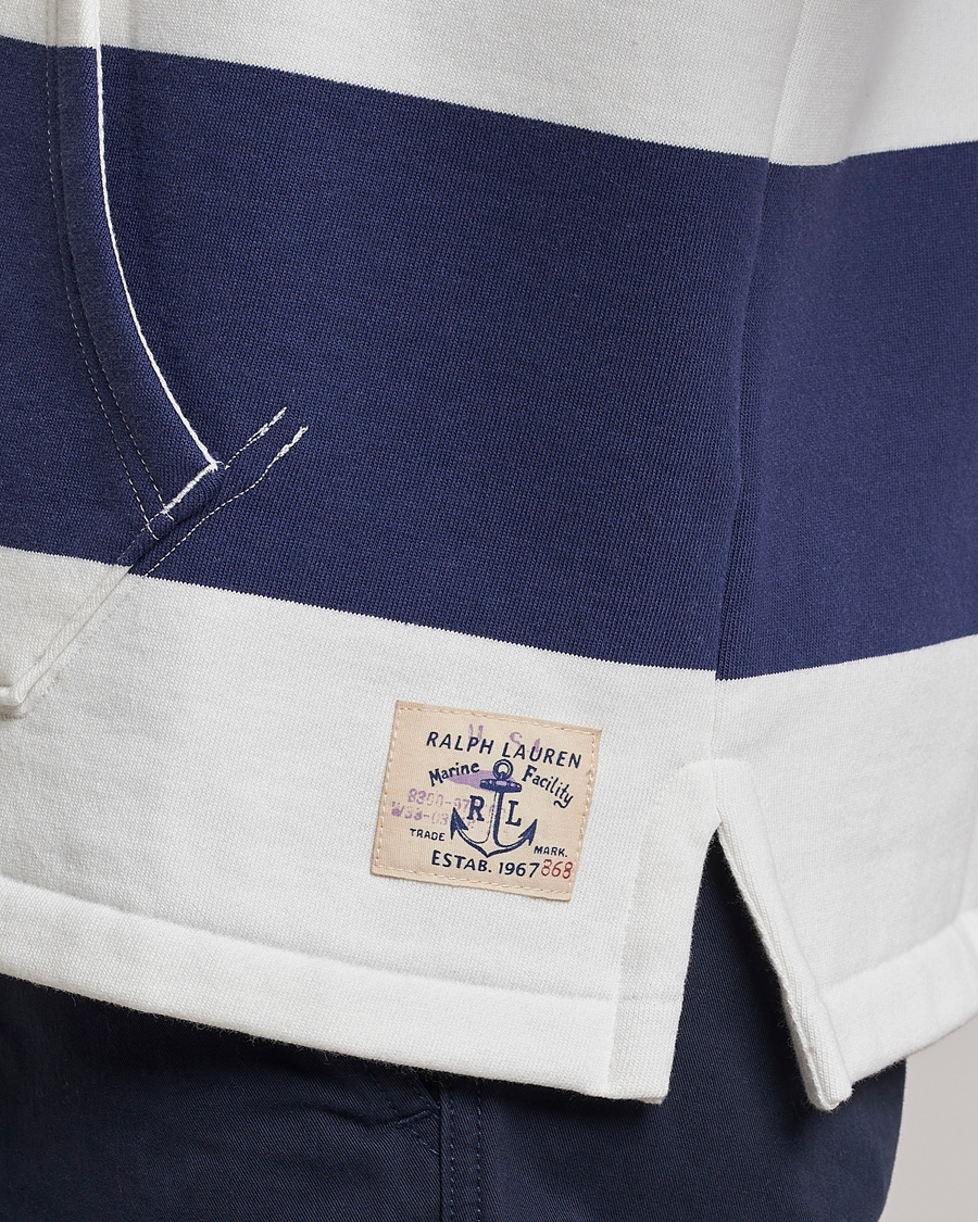 Hombres | Jerséis y prendas de punto | Polo Ralph Lauren | Jersey Blockstriped Hoodie Boat Navy/White