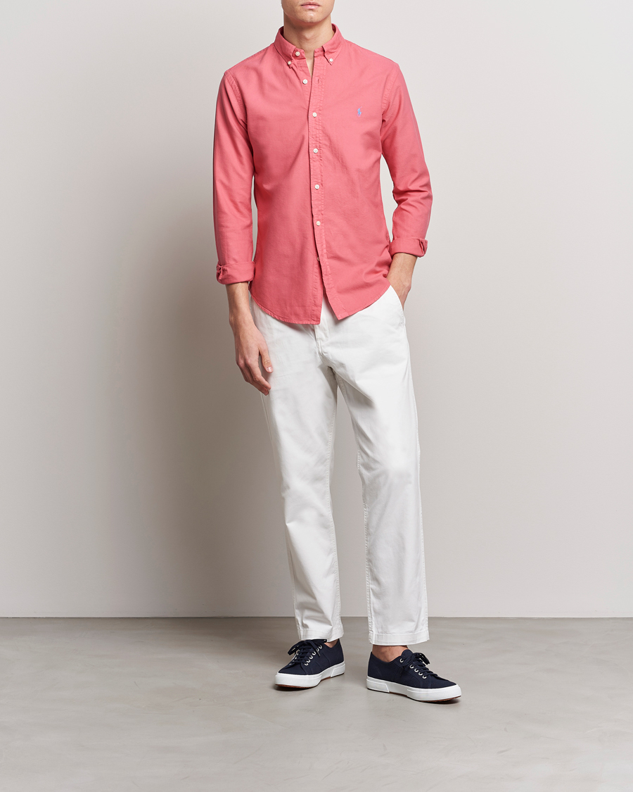 Hombres | Camisas | Polo Ralph Lauren | Slim Fit Garment Dyed Oxford Red Sky