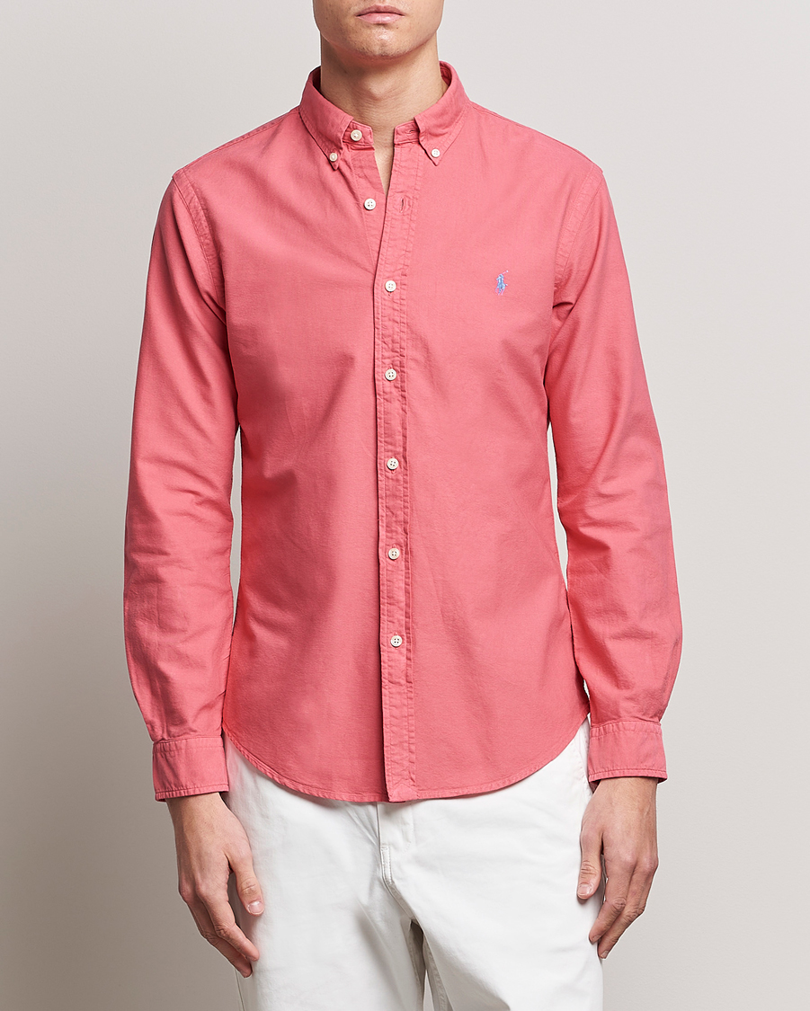 Hombres | Camisas | Polo Ralph Lauren | Slim Fit Garment Dyed Oxford Red Sky
