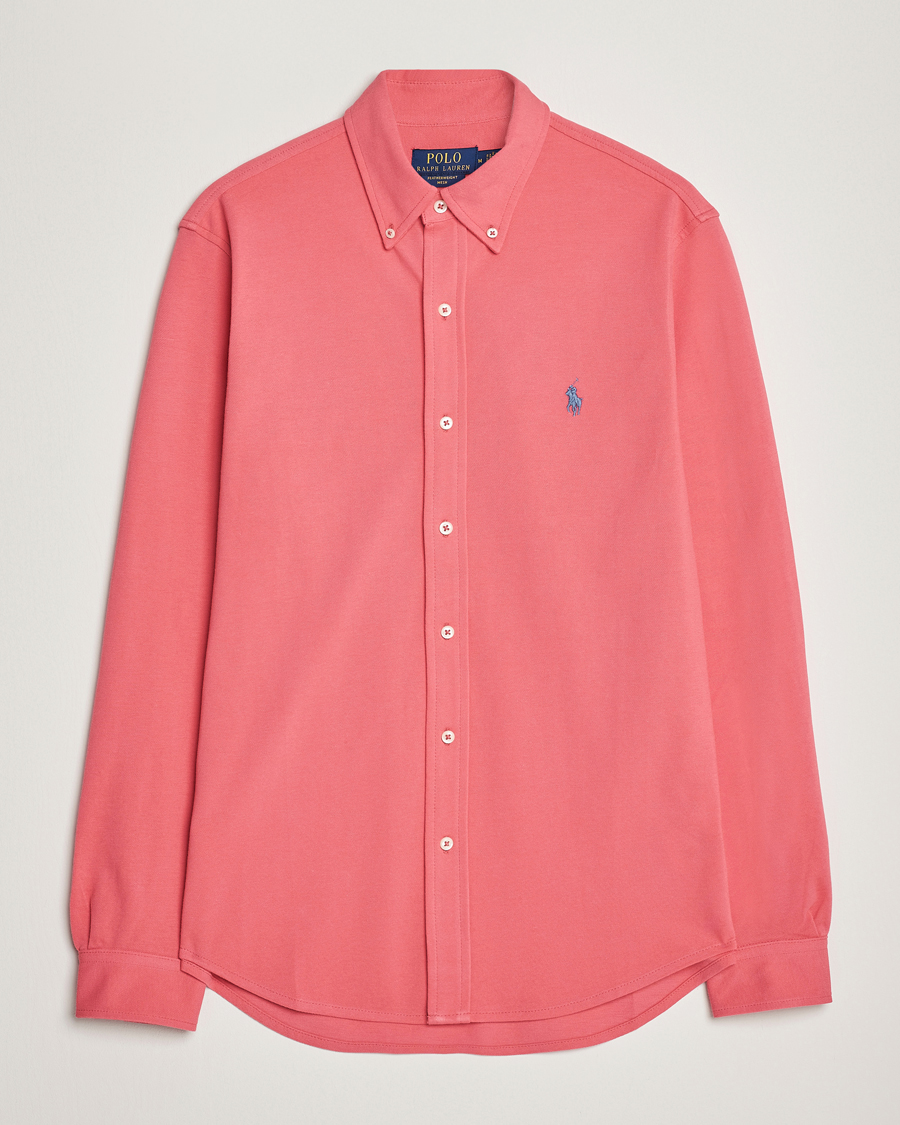 Hombres | Camisas | Polo Ralph Lauren | Slim Fit Featherweight Mesh Shirt Red Sky