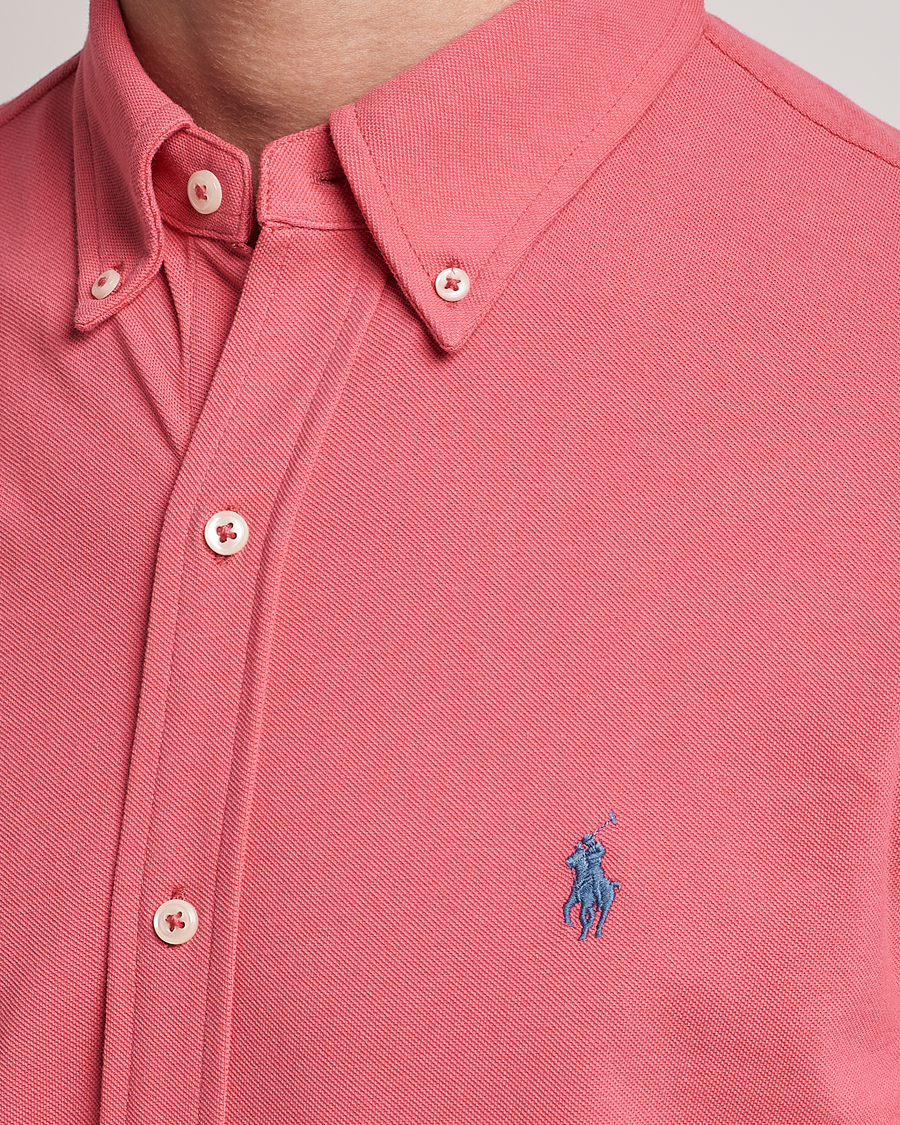 Hombres | Camisas | Polo Ralph Lauren | Slim Fit Featherweight Mesh Shirt Red Sky