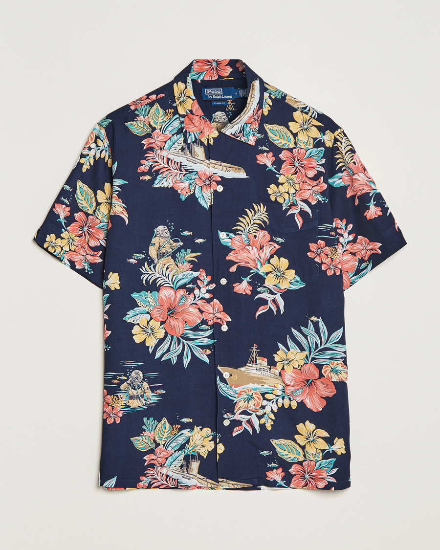 Hombres | Camisas | Polo Ralph Lauren | Printed Flower Short Sleeve Shirt Navy Multi