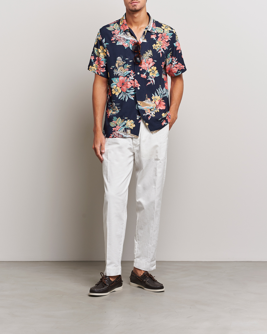 Hombres | Camisas | Polo Ralph Lauren | Printed Flower Short Sleeve Shirt Navy Multi