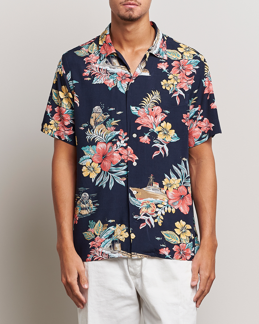 Hombres | Camisas | Polo Ralph Lauren | Printed Flower Short Sleeve Shirt Navy Multi
