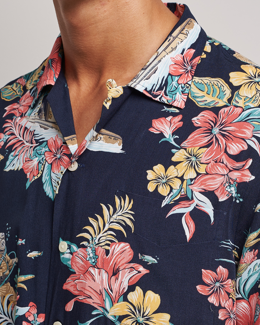 Hombres | Camisas | Polo Ralph Lauren | Printed Flower Short Sleeve Shirt Navy Multi