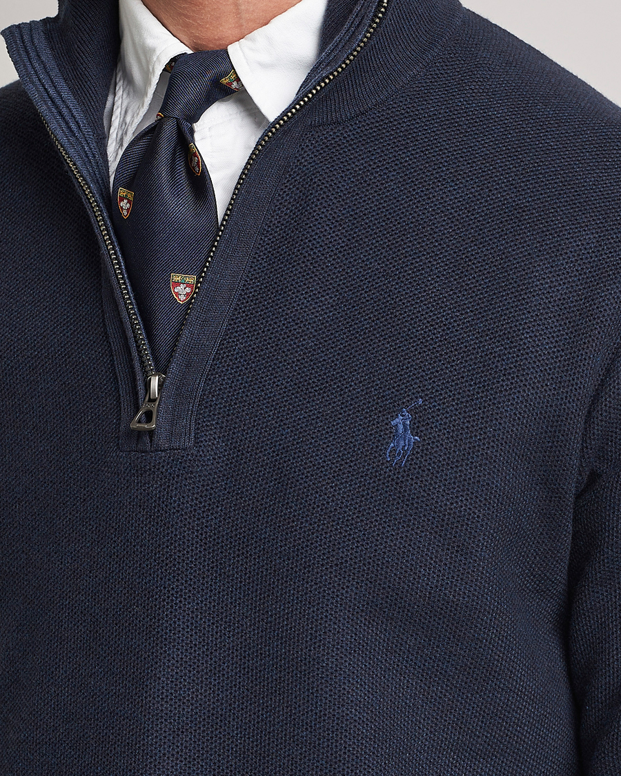 Hombres | Jerséis y prendas de punto | Polo Ralph Lauren | Textured Half-Zip Navy Heather