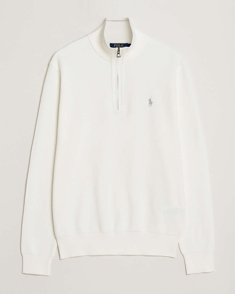 Hombres | Jerséis y prendas de punto | Polo Ralph Lauren | Textured Half-Zip Deckwash White